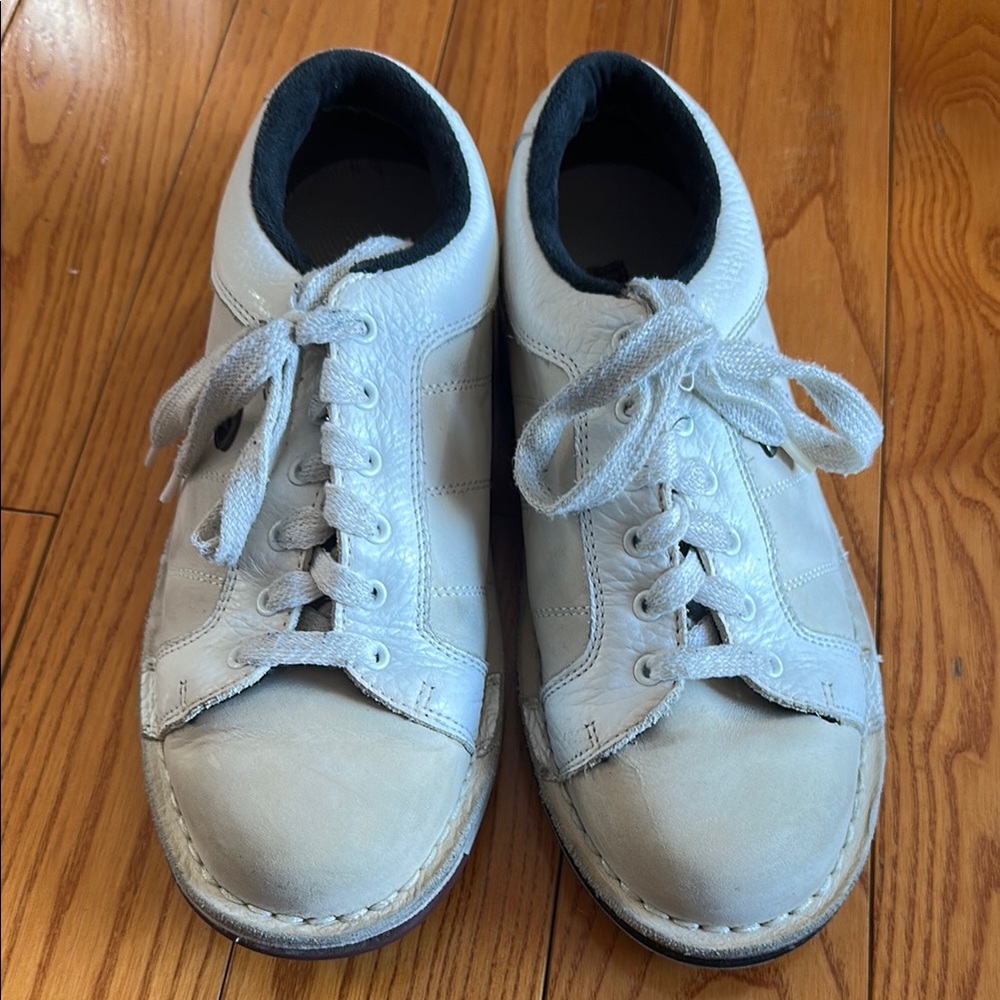 Professional Bowling White Lace-Up Sneakers